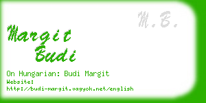 margit budi business card